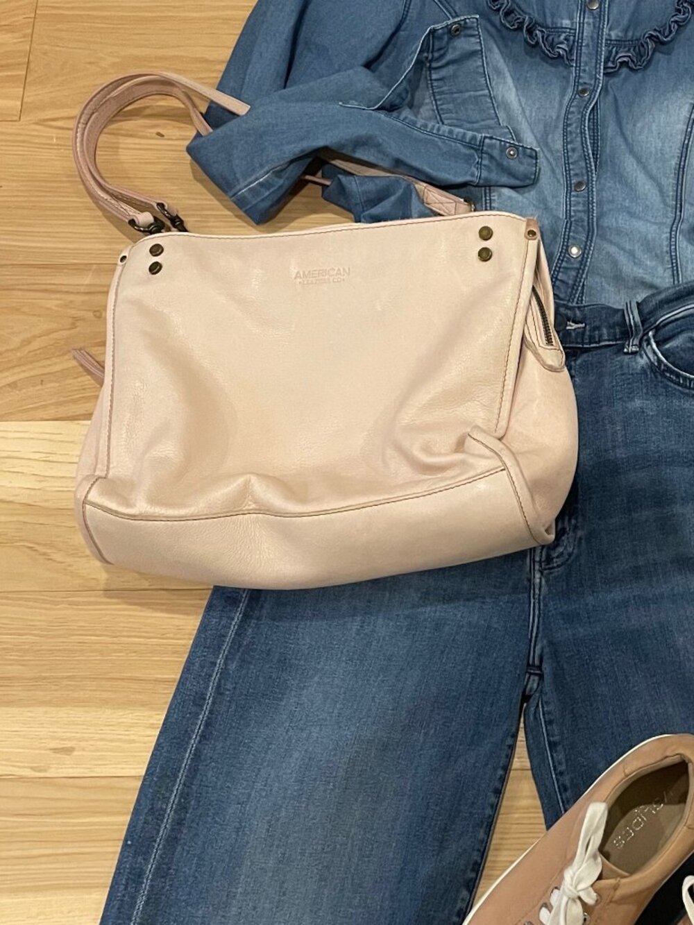 Beautiful Soft Leather Light Blush Pink Bag
